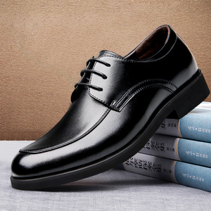 Zapatos Oxford de Vestir para Hombre, de Cuero Genuino, con Punta en Pico, con Cordones, para Primavera, Oficina, Carrera Profesional, Suela de Goma Negra Sólida - Product Image 1