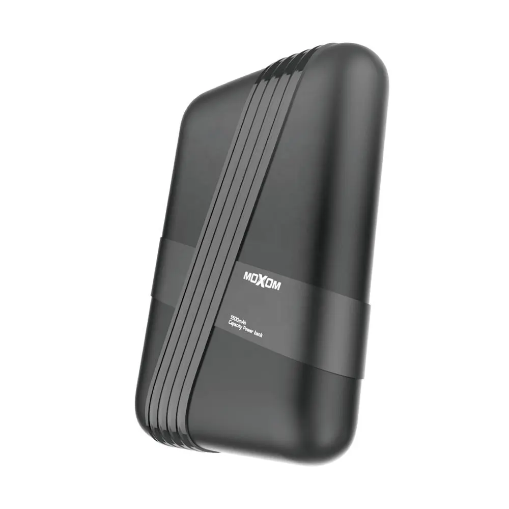 Carregador portátil pequeno 5500mah, banco de energia moxom carregador especial para celular