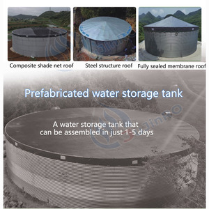 Grande cuve de stockage d'eau en acier galvanisé ondulé avec garantie de 2 ans et une productivité de 3000 L/heure - Product Image 3