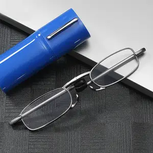 Eugenia 2022 Exquisite Antenna Short Pen Holder Reading Glasses Four-color Belt Box Folding Reading Glasses Wholesale Eyeglasses