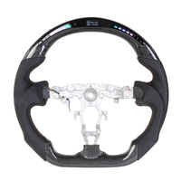 Volant de direction en fibre de carbone véritable avec LED personnalisé pour Nissan 370Z Sylphy 2016-2019 3 Runner Sport Car