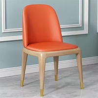 Chaises de salle à manger en cuir nordique, design moderne et luxueux, vente flash VL, bois massif