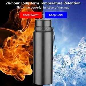 Bouteille <span class=keywords><strong>Isotherme</strong></span> Professionnelle Portable de 1 L, en Acier Inoxydable, Garde Chaud Froid, avec Isolation Sous Vide, Thermos - Product Image 4