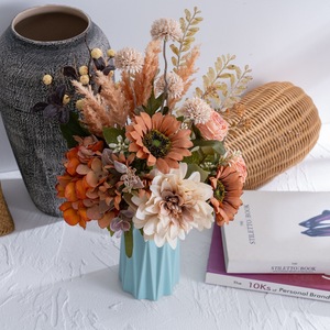 Bouquet de fleurs artificielles en tissu tissé plastique Frosted Dust CF01492 pour décoration intérieure et accessoires de mariage - Product Image 1