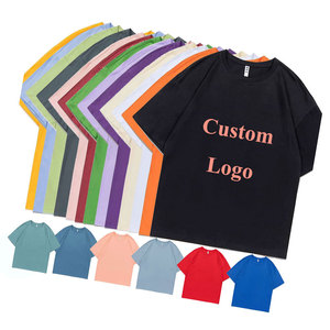 Áo thun nam mùa hè chất lượng cao 180GSM cotton, kiểu dáng rộng, in logo tùy chỉnh, sản xuất OEM & ODM năm 2025, mẫu trơn - Product Image 1