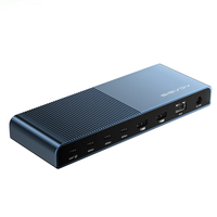 Station d'accueil USB-C en alliage d'aluminium 15 ports, écran 4K 60Hz, USB 3.1 Gen2, Gigabit Ethernet