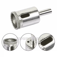 Lot de 10 forets diamantés à brasage sous vide de 3 mm à 50 mm, à queue ronde, pour carrelage, marbre, granit, verre