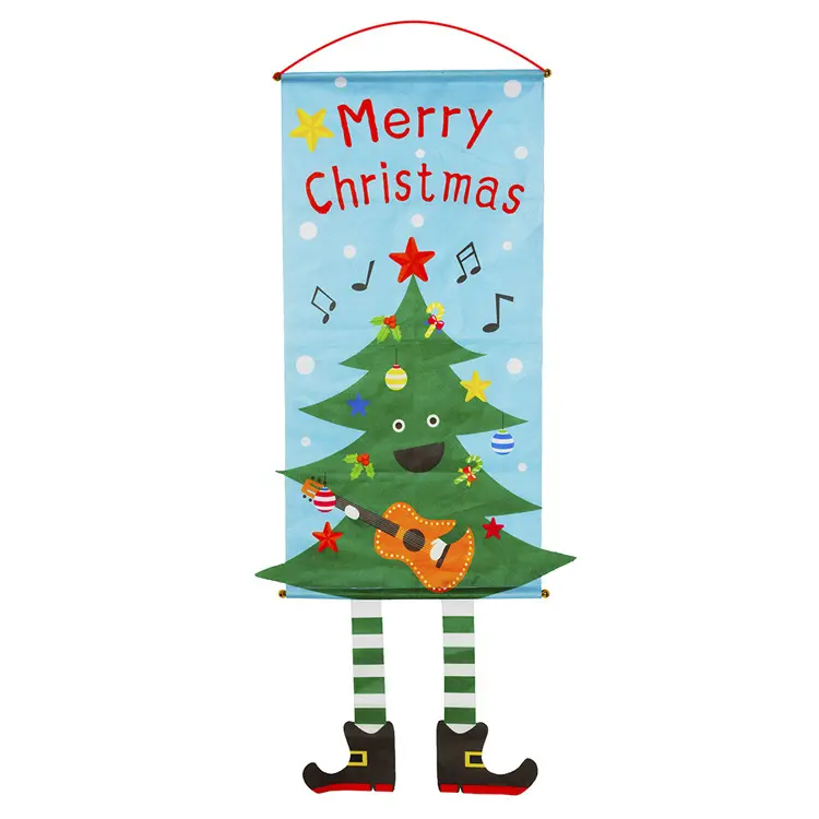 Christmas decorations cloth hanging leg creative hanging flag window pendant wall atmosphere dress up hanging cloth