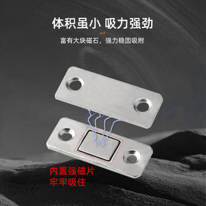 <b>Door</b> Magnetic Catch <b>Lock</b> Stainless Steel Strong Magnetic Connector For Cabinet <b>Door</b> Office Furniture Minimalist Design - Product Image 4