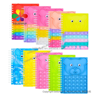 Vente en gros de poppet en silicone populaire couverture sensorielle colorée bulle push Tie Dye kawaii papeterie fidget Pop bloc-notes bloc-notes