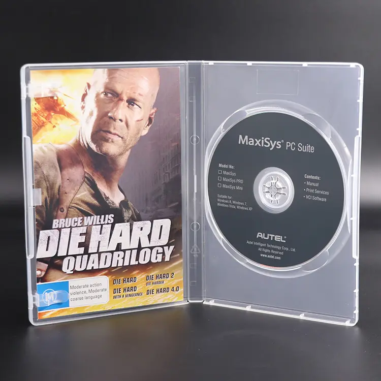 Toptan standart 14mm tek siyah CD DVD VCD kılıf Ultra ince bir diskli DVD kutusu cd dvd plastik kılıf