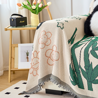 Nouveau design housse de canapé en tissu Jacquard 90*180 mignon dessin animé en forme de L housse antidérapante couverture de serviette de canapé dans le salon