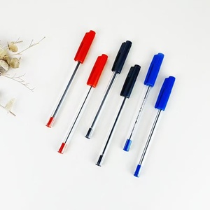 Stylo bille simple à pointe balle de 1,0 mm, encre à base d'huile, bleu, noir, rouge, avec manchon d'insertion en plastique transparent durable, idéal pour l'école - Meilleures ventes - Product Image 2