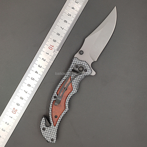 Hot <span class=keywords><strong>Sela</strong></span> Custom Hunting Plegable Hoja de acero inoxidable Mango de madera Campamento Supervivencia al aire libre Cuchillo de bolsillo táctico - Product Image 5