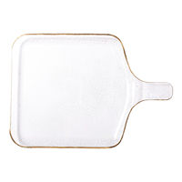 Assiette à dessert carrée en cristal sans plomb, fabriquée à la main, soufflée à la bouche, de style nordique, luxueuse et écologique, pour servir des pâtisseries, des fromages
