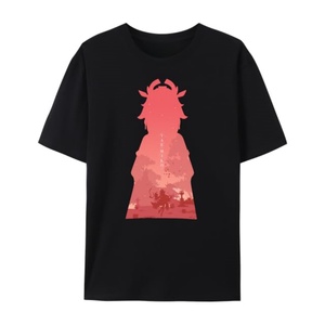 เสื้อยืดผู้ชายลายพิมพ์อิมแพค ชาโดว์ อาร์ต แขนสั้น ทรงปกติ คอกลม ผ้าเจอร์ซีย์ลำลอง ผ้าฝ้าย สีดำ - Product Image 3