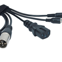 Câble d'alimentation CC 6-en-1 avec embouts XLR M12 M16 IEC CC pour batterie de scooter électrique, câble répartiteur d'alimentation CC 1 vers 6
