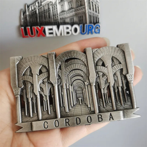 Mode personnalisée Luxembourg Cordoue Maroc Suisse Italie <span class=keywords><strong>Paris</strong></span> Portugal Décapsuleur métal 3D aimant pour réfrigérateur - Product Image 3