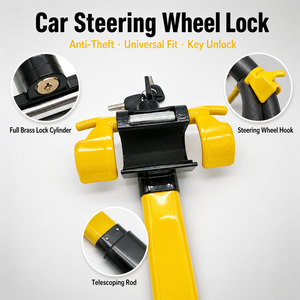 <span class=keywords><strong>Bloccasterzo</strong></span> in Acciaio Resistente Antifurto a T con 3 Chiavi Universale per Auto SUV Camion - Product Image 4