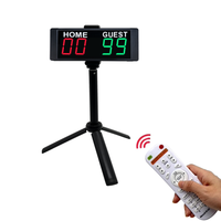 Papan Skor Cornhole Bertenaga Baterai Magnetik YIZHI, Papan Skor Digital LED Kecil Portabel dengan Remote Control dan Penyangga Meja