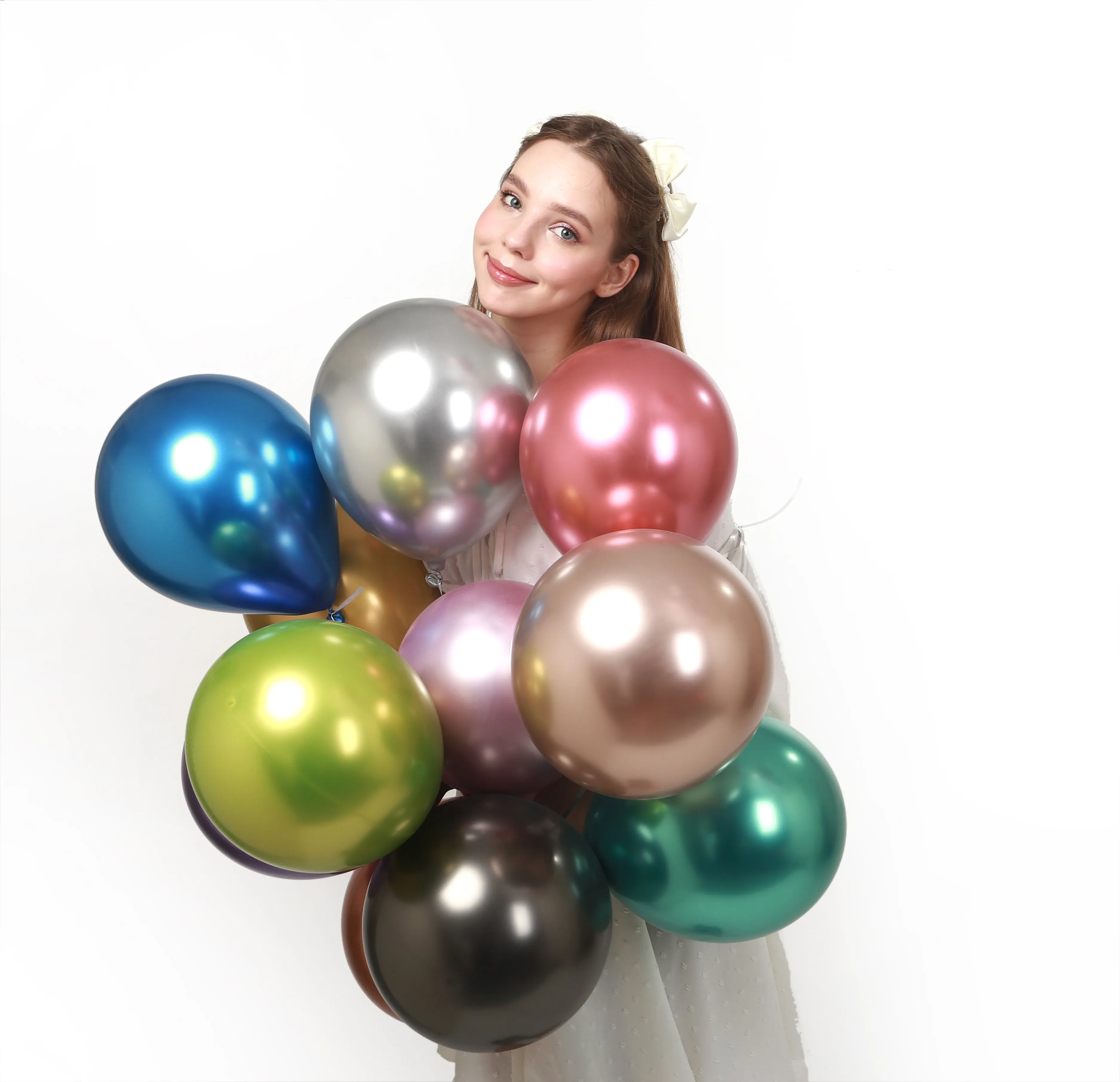 12Inch Trouwhuis Versieren Ballonnen Voor Vakantiefeest Platina Feestpomp Import En Export Wereldwijde Latex Metalen Ballonnen