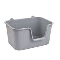 Bac à litière pour chat à porte ouverte de nouveau style grande station de nettoyage et de bain pour animaux de compagnie en forme de U pour un retrait pratique des excréments