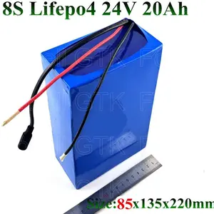 24V 20Ah LiFePO4电池组500W 800w电动自行车电池 + BMS充电器24v锂踏板车电动自行车电池组