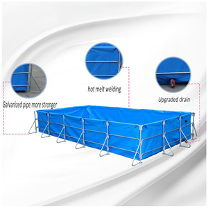 2.5*1.5*1M Pijpframe Ondersteuning Type Vierkante Visvijver Met Canvas Tank Lage Investering Groot Formaat Draagbaar Voor Visteelt - Product Image 3