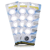 Campione gratuito Cr2430 Cr batterie 2032 Cr1220 3v Cr2450 2450 litio Cmos Cr2032 Cr 2025 Cr1616 scatola batteria con schede di saldatura
