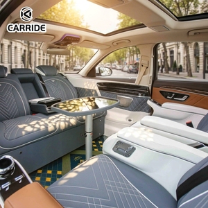 Kit de mise à niveau de l'intérieur d'un véhicule utilitaire VIP pour passagers, sièges en cuir professionnels, éclairage LED ambiant, aluminium - Product Image 1