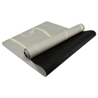 Tapis de yoga ZENJOY en caoutchouc naturel PU gris, antidérapant, durable et de haute qualité, en stock direct usine