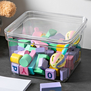 Transparent <b>Square</b> Storage Box With Lid For Toys Organizing <b>Plastic</b> <b>Container</b> 20L Capacity - Product Image 1