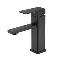Robinet d'évier de salle de bains Robinet d'eau Lavabos de salle de bains Robinet d'eau noire Robinet mitigeur de lavabo