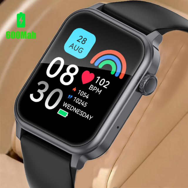 For JX633 Square Smartwatch Unisex 600Mah Large Battery TFT IP68 Waterproof Multi-sport Mode Fitness Tracker for