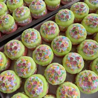 Jouet sensoriel anti-stress TPR à montée lente, gâteau croustillant et moelleux |   Boules de Noël au toucher croustillant et moelleux à l'arôme d'arachide