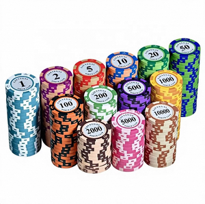 Jetons de poker professionnels en argile lestés, en gros d'usine, pour jeux de casino et de Baccarat - Product Image 2