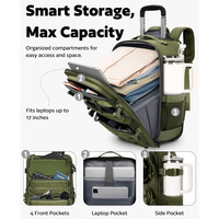 Sac à dos tactique personnalisable pour ordinateur portable avec doublure en polyester imperméable, capacité de 36 à 55 L, pour les voyages en plein air et le camping