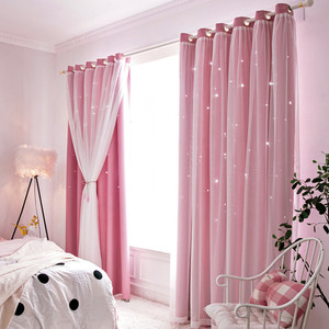 Tende per Camera da Letto Bambini Stile Principessa con Stelle, Doppio Strato Oscurante, Stile Bohémien, 100% Poliestere - Product Image 3