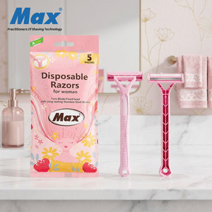 Maquinilla de Afeitar Desechable de Doble Filo <span class=keywords><strong>Max</strong></span> para Mujer - Product Image 4