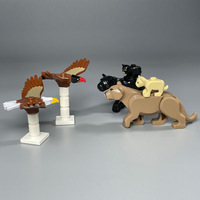 Blocs de construction MOC à petites particules, animaux sauvages (Léopard, Ours), Cèdre, Cyprès, pour la création de modèles DIY sur le thème de la jungle et de la forêt