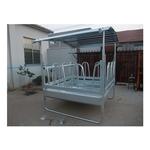 Galvanized Horse <strong>Hay</strong> Feeder <strong>Rack</strong> with Roof - Product Image 1
