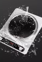 Cuisinière électrique à brûleur unique avec panneau en acier inoxydable, commande tactile, design portable, fonctions de friture et de fondue, cuisinière à induction