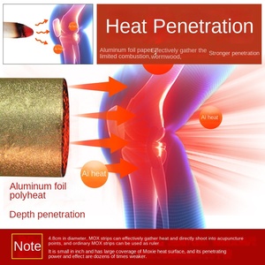 4.8cm Moxa Stick 21cm Extra spesso, Formula a basso fumo medicata per un effetto potenziato e una comoda moxibustione - Product Image 3