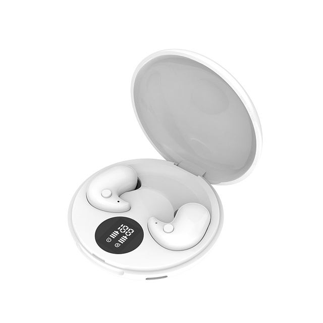 Portable Type-c Sleeping Wireless Earphones with LED HD Battery Display Headset
