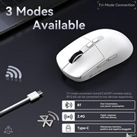 Souris de jeu sans fil légère ATTACK SHARK X6 avec rétroéclairage RVB, base de charge et boutons programmables