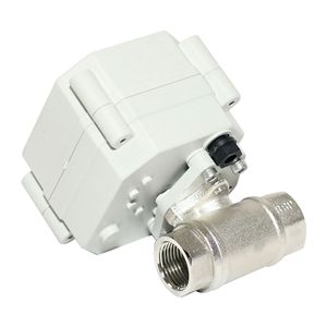 TONHE <b>Miniature</b> Electric Ball Valve DN10 Threaded Copper 1.0MPa For Water Air - Product Image 3
