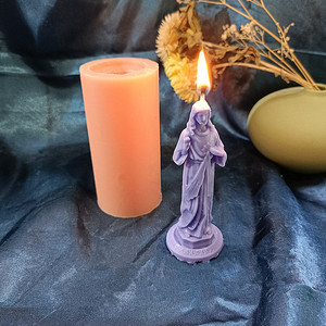 Molde de Silicone para Vela B-3425 Deus Jesus Pai, Molde de Vela da Virgem Maria Segurando Jesus Crucificado - Product Image 5