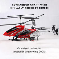 AiJH 2.4G Hélicoptère télécommandé en alliage grand drone métallique avion volant radiocommandé hélicoptère Rc jouet
