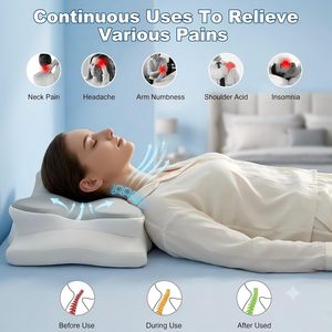 Ready to Ship 3D Mesh Breathable Memory Foam Neck Support <b>Pillow</b> Soft Deep Sleeping <b>Bed</b> <b>Pillow</b> in Butterfly Design for Sleepers - Product Image 2