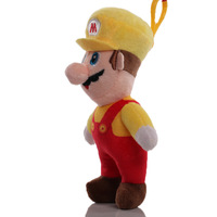 Direct usine, Peluches de 8 pouces pour machine à griffes, modèle Mario avec chapeau, rembourrées en coton PP, cadeaux pour enfants